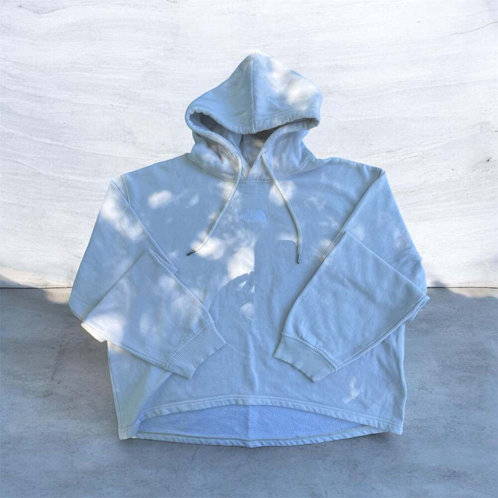 The North Face Women's White Cropped Logo Pullover Hoodie